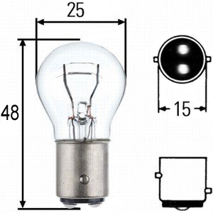 ЛАМПОЧКИ ЗАДНЯЯ ЛАМПОЧКА BAY15D S25 6V 21/5W MZ WSK WFM