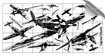 Наклейка на самолет SPITFIRE, MESSERSCHMITT no. 07