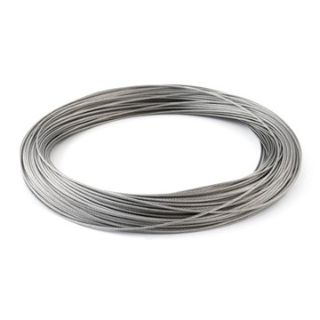 Lina linka stalowa NIERDZEWNA INOX Kwasoodporna splot 7x19 2mm 30m