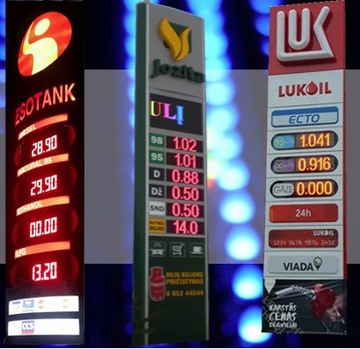 Wyświetlacz cen paliw i tekstu do pylonu