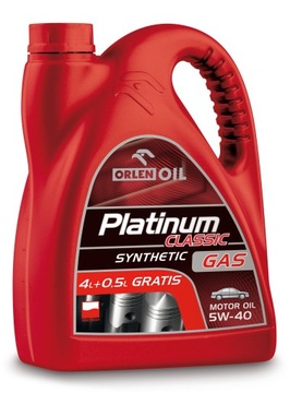 PLATINUM CLASSIC GAS СИНТЕТИЧЕСКОЕ МАСЛО 5W-40 4,5 л