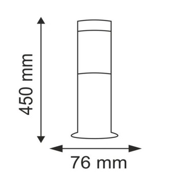 Lampa ogrodowa stojąca OSLO 45cm szara Polux