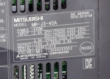 MR-J3-40A HF-KP43 Mitsubishi serwomotor 400W