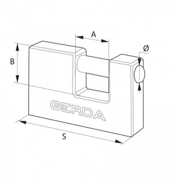 ЛАТУННЫЙ НАВЕСНОЙ ЗАМОК GERDA 50 ММ ЗАМОК С ЗАЩЕЛКОЙ ЛАТУННАЯ КОРЗИНА ДЛЯ ЛИНИИ
