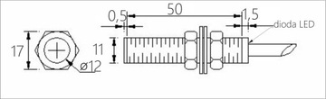 Индуктивный датчик приближения M12 NPN NC Sn-2