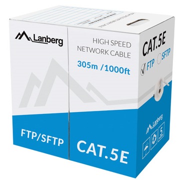 ВИТАЯ ПАРА, экранированная, FTP CU 5e Lanberg, 50 м