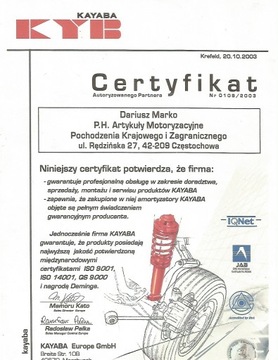 SPRĘŻYNA KAYABA FORD FOCUS II SPRĘŻYNY PRZÓD
