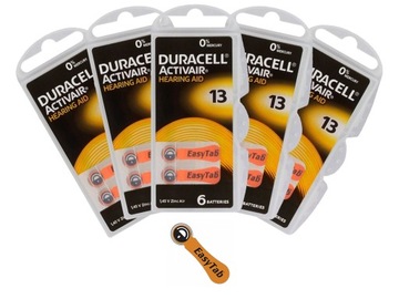 Duracell 30x Bateria Słuchowa do aparatu słuchowego 13 PR48 Activair