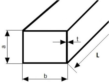 Profil stalowy zamknięty 40x20x1,5 długość 2000mm