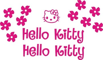 Наклейки «Hello Kitty Flowers» 25-B РАЗНЫХ ЦВЕТОВ