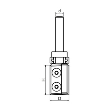 ФРЕЗА ПРЯМАЯ С ВЕРХНИМ ПОДШИПНИКОМ 19MM GLOBUS FT405