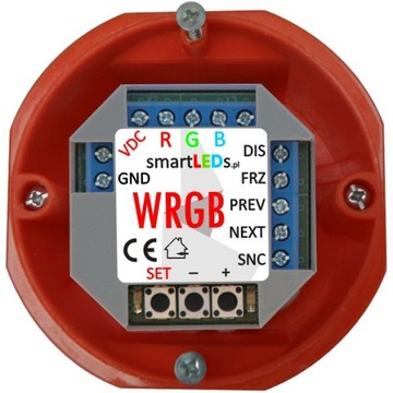 Sterownik RGB płynnej zmiany kolorów podtynkowy konfigurator smartLEDs WRGB