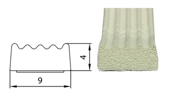 Уплотнитель оконный БЕЛЫЙ SD-58 9х4мм