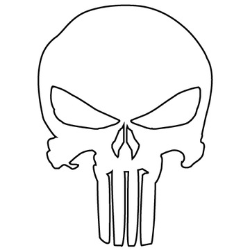 Наклейка на автомобиль PUNISHER SKULL JDM CULT