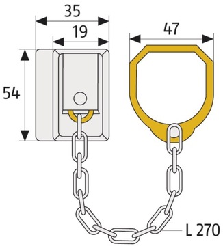 Дверная цепь ABUS SK 89