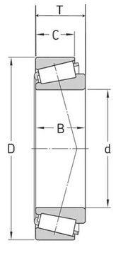 33205 WHX Łożysko stożkowe 25x52x22