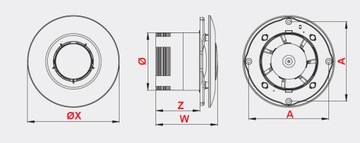 ПОТОЛОЧНЫЙ ВЕНТИЛЯТОР - AWENTA SATEO WXS150 210м3/ч