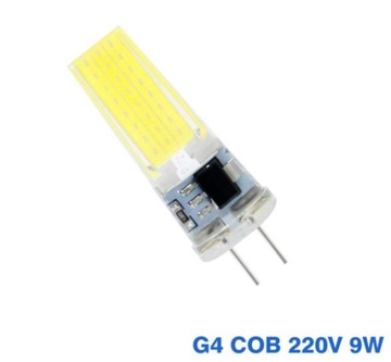 Żarówka G4 LED COB 9W 220 230V - biały zimny MOCNA