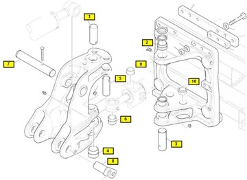 ПОВОРОТНЫЕ ШТИФТЫ + ВТУЛКИ KOMATSU WB91R WB93R WB97R