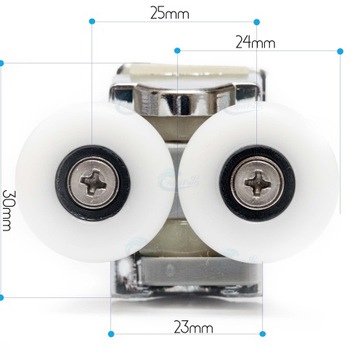 Ролик для двойной верхней душевой кабины, 24мм.
