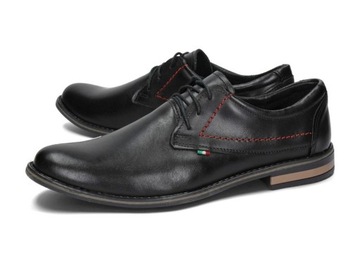 PÓŁBUTY MĘSKIE CASUAL SKÓRA 281/P CZARNY 45