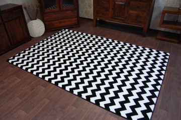 Ковер 240x330 SCANDINAVIAN ZIGZAG BLACK SK #GR2422