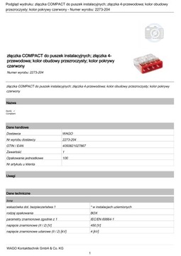 10x быстроразъемный электрический разъем 4x2,5 WAGO 2273-204