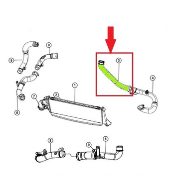 ШЛАНГ ИНТЕРКУЛЕРА DODGE CALIBRE 2.0 CRD TURBO