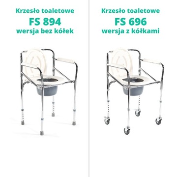 Krzesło Toaletowe SKŁADANE Przenośne WC - FS 894