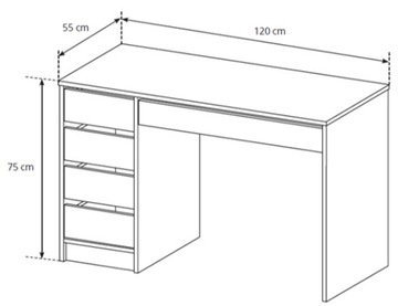 BASIC 9 Письменный стол 120 x 75 см БЕЛЫЙ МАТОВЫЙ ИЛИ ГЛЯНЕЦ!!