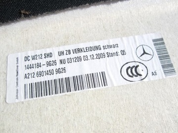 Podsufitka Mercedes W212 Sedan