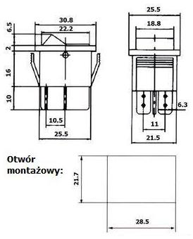 ВЫКЛЮЧАТЕЛЬ ПОДСВЕТКИ большой КРАСНЫЙ AC 3 положения (1710b)