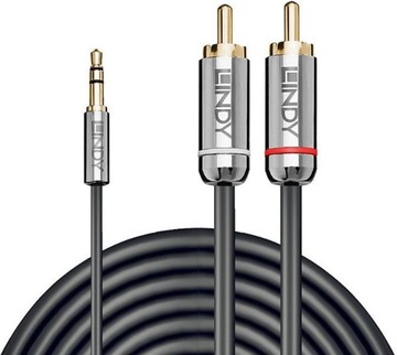 КАБЕЛЬ МИНИ-ДЖЕК 3,5 ММ 2X RCA LINDY CRMO LINE 0,5 М