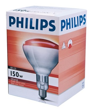 ЛАМПА ЛУЧИСТОГО НАГРЕВА 150ВТ PHILIPS RED