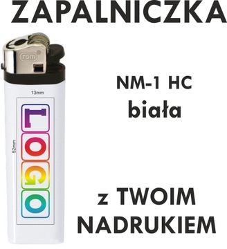 Зажигалка с полноцветной печатью, 50 шт. белый НМ