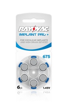 30 батареек Rayovac Implant PRO+ 675 (Cochlear)