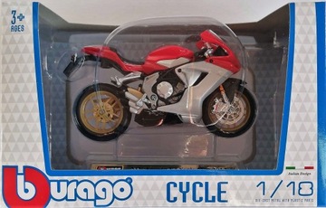 Мотоцикл BBURAGO 1:18 MV Agusta F3 Serie Oro 2012 г.в.