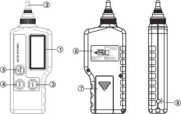 ЦИФРОВОЙ ВИБРОМЕТР ПОРТАТИВНЫЙ ПЬЕЗОЭЛЕКТРИЧЕСКИЙ ВИБРОМЕТР С 2 ЗОНДАМИ
