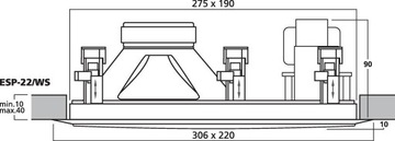 Двухполосный потолочный динамик HiFi ESP-22/WS Monacor