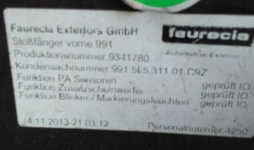 фото thumb №7, Porsche 991 911 carrera бампер перед оригинал