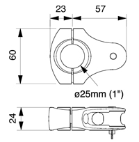 Направляющий блок для стойки перил SPINLOCK WL/2