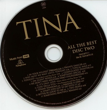 ТИНА ТЕРНЕР ALL THE BEST 2 CD THE BEST GOLDENEYE COS DELLA VITA PRIVATE D.