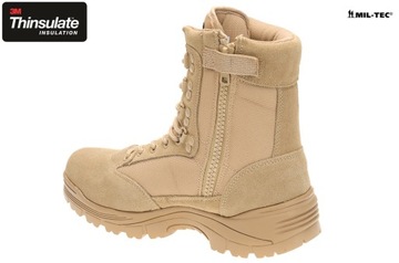 BUTY TAKTYCZNE Thinsulate 3M zamek YKK - KHAKI 43