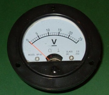 Вольтметр VOLTMETER 25В круглый выпрямитель (2031)