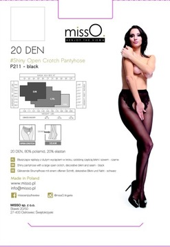 КОЛГОТКИ MISSO P211 С КРЕСТОМ ЧЕРНЫЕ S/M
