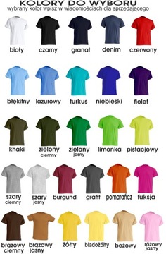 Koszulka DZIECIĘCA T-shirty JHK 6 lat 128cm kolory