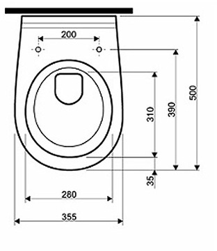 ДОСКА для KOŁO TOP PICO 60128 Медленно закрывающаяся Дюропласт, расстояние между винтами 20 см