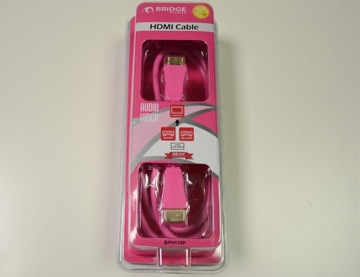 KABEL PRZEWÓD HDMI PREMIUM FULL HD 1.5m PINK