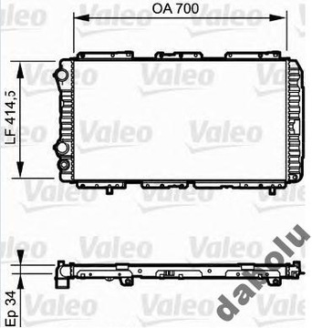 ВОДЯНОЙ ОХЛАДИТЕЛЬ FIAT DUCATO 1.9D/TD 1994-2002 VALEO