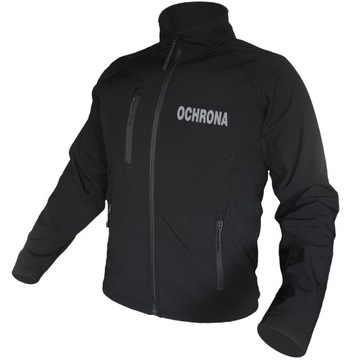 Kurtka Softshell Ochrona Z Haftem Srebrnym XXL